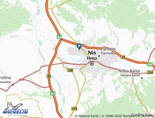 Mapa MICHELIN Medoševac - ViaMichelin