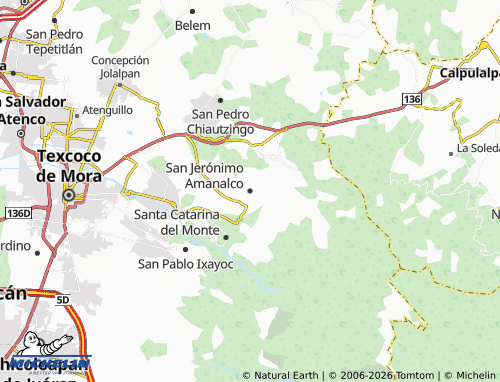 Kaart MICHELIN San Jerónimo Amanalco - ViaMichelin