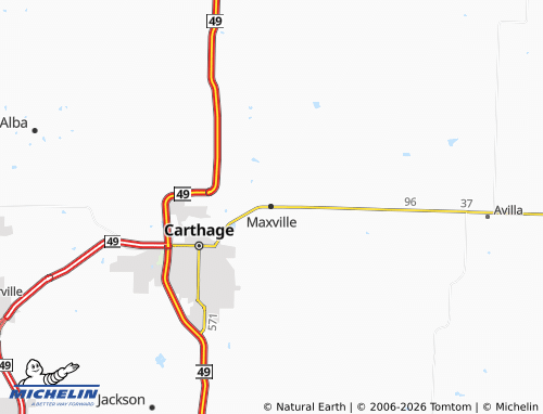 Mapa MICHELIN Maxville - ViaMichelin
