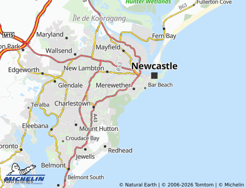 Mapa MICHELIN Merewether Heights - ViaMichelin