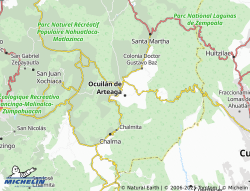 Mapa MICHELIN Ocuilán de Arteaga - ViaMichelin