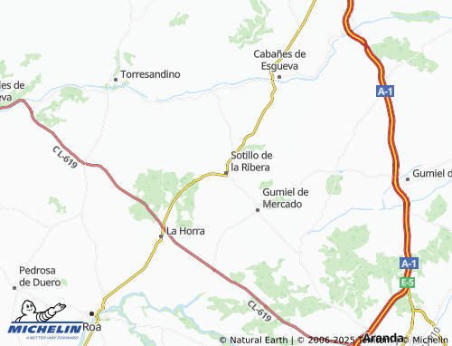 MICHELIN Sotillo de la Ribera map - ViaMichelin