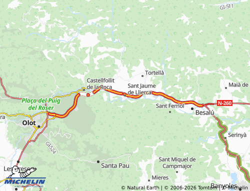 Carte MICHELIN Sant Jaume de Llierca - ViaMichelin