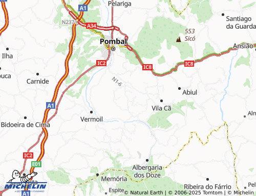 MICHELIN Pedras da Galeguia map - ViaMichelin