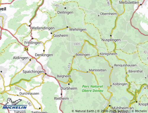 Mapa MICHELIN Böttingen - ViaMichelin