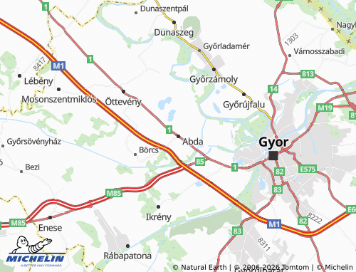 MICHELIN Abda map - ViaMichelin