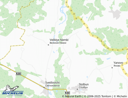 MICHELIN Malyye Nemki map - ViaMichelin