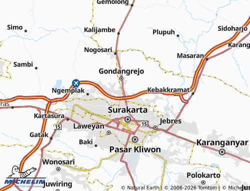 Mapa MICHELIN Wonorejo - ViaMichelin