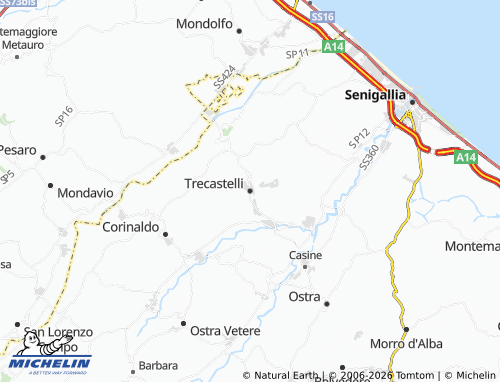 MICHELIN Trecastelli map - ViaMichelin