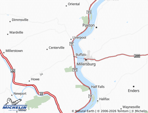 Mappa MICHELIN Buffalo - ViaMichelin