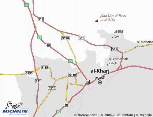 MICHELIN-Landkarte al-Rawdah - ViaMichelin