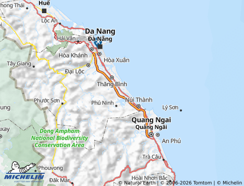 Mapa MICHELIN Quang Nam - ViaMichelin