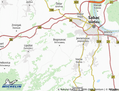 Carte MICHELIN Bogosavac - ViaMichelin