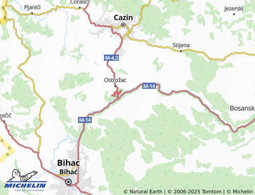 MICHELIN Srbljani map - ViaMichelin