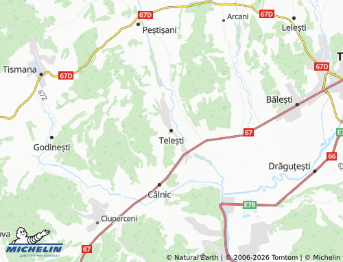 Mappa MICHELIN Telești - ViaMichelin