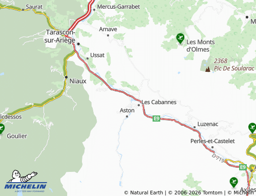 MICHELIN Aulos map - ViaMichelin