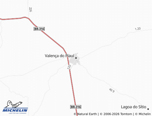 MICHELIN Valença do Piauí map - ViaMichelin