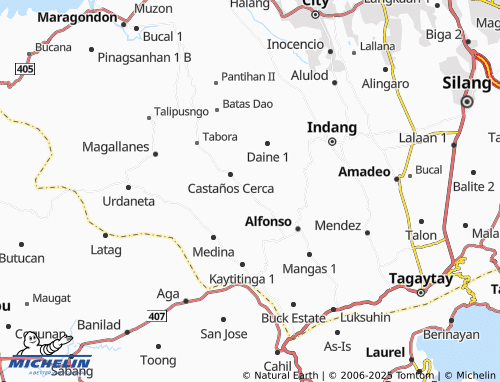 Kaart MICHELIN Castaños Lejos - ViaMichelin