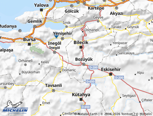 MICHELIN Pazaryeri map - ViaMichelin