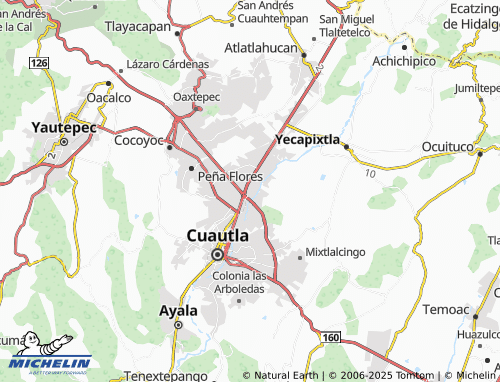MICHELIN-Landkarte Volcanes de Cuautla - ViaMichelin