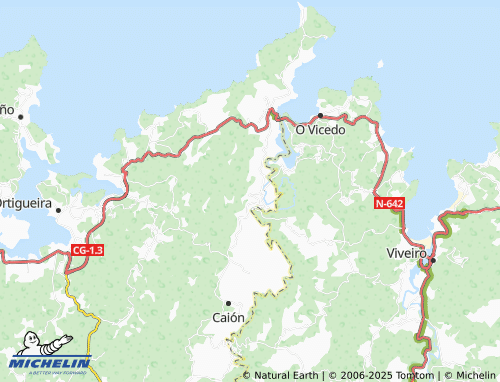 Mapa MICHELIN As Ribeiras do Sor (San Cristovo) - ViaMichelin