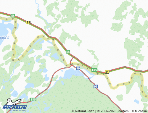 MICHELIN-Landkarte Kaaresuvanto - ViaMichelin