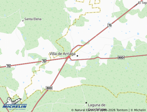 MICHELIN Vicente Guerrero map - ViaMichelin