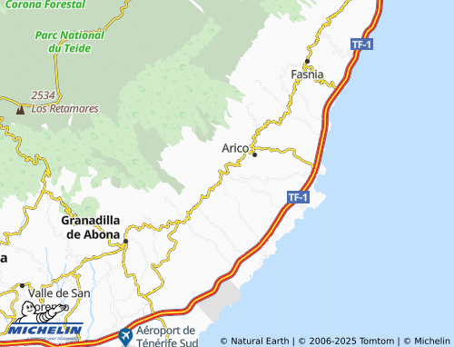 Mapa MICHELIN Villa de Arico - ViaMichelin