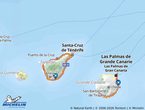 MICHELIN Santa Cruz de Tenerife map - ViaMichelin