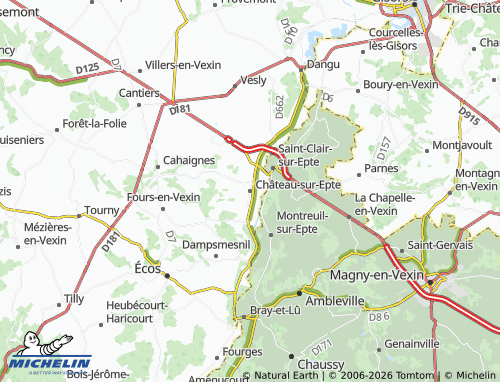 Mappa MICHELIN Château-sur-Epte - ViaMichelin