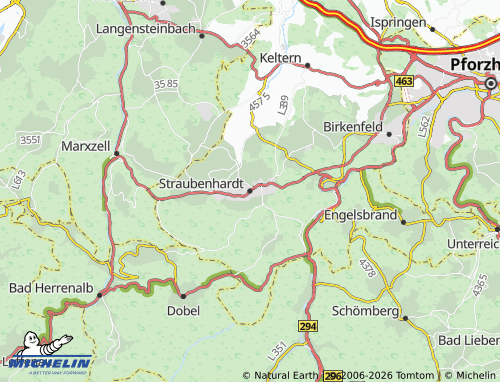 Mapa MICHELIN Straubenhardt - ViaMichelin