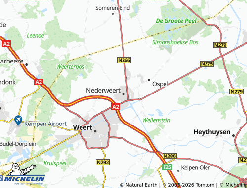 MICHELIN Nederweert map - ViaMichelin
