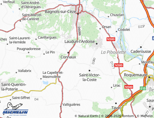 Carte MICHELIN Saint-Paul-les-Fonts - ViaMichelin
