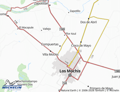 MICHELIN-Landkarte Compuertas - ViaMichelin