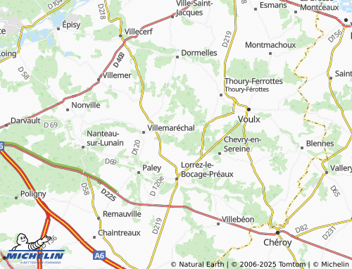 Carte MICHELIN Saint-Ange-le-Viel - ViaMichelin