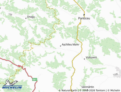 MICHELIN Așchileu Mare map - ViaMichelin