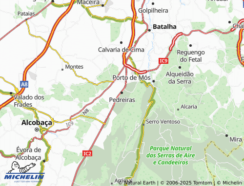 MICHELIN Pedreiras map - ViaMichelin