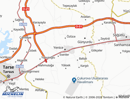 MICHELIN Yenice map - ViaMichelin