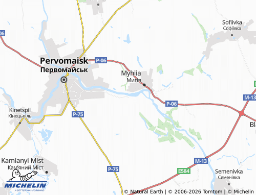 MICHELIN Hrushivka map - ViaMichelin