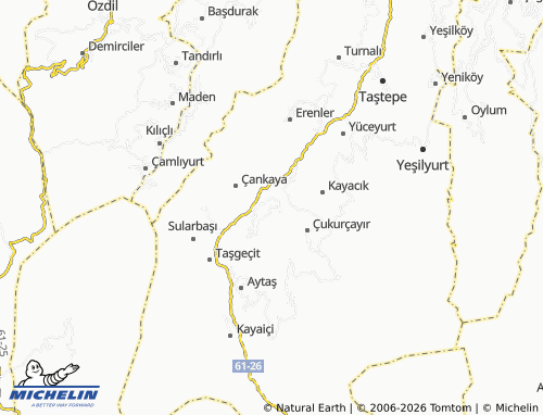 Mappa MICHELIN Kükürtlü - ViaMichelin