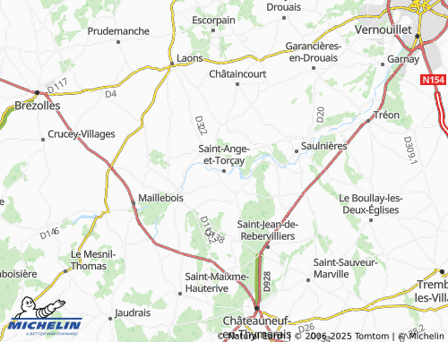 Carte MICHELIN Saint-Ange-et-Torçay - ViaMichelin