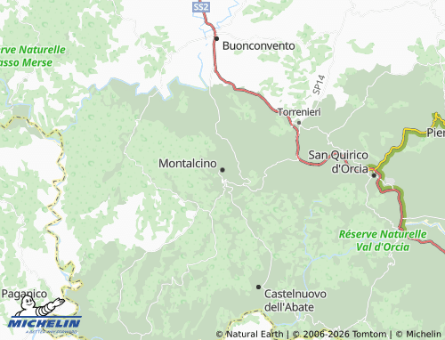 Mappa MICHELIN Montalcino - ViaMichelin