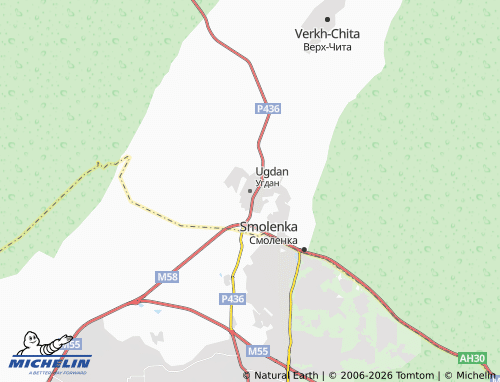 MICHELIN-Landkarte Ugdan - ViaMichelin