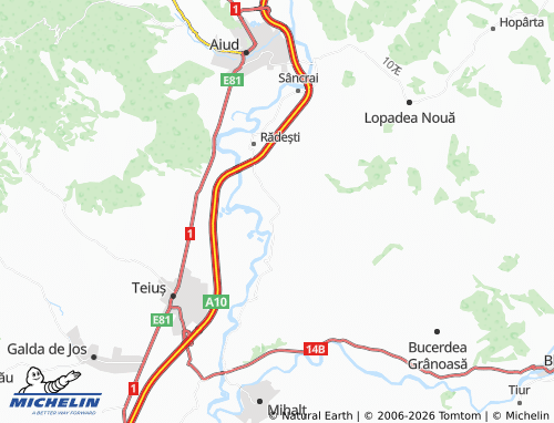 Mappa MICHELIN Meșcreac - ViaMichelin