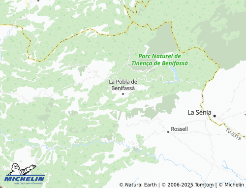 MICHELIN La Pobla de Benifassà map - ViaMichelin