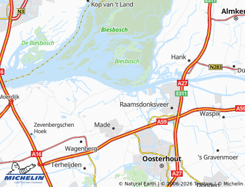 MICHELIN Drimmelen map - ViaMichelin