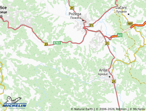 Mapa MICHELIN Rupeljevo - ViaMichelin