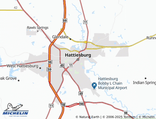 MICHELIN Hattiesburg map - ViaMichelin