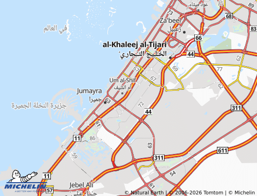 MICHELIN Al Quoz Industrial Third map - ViaMichelin