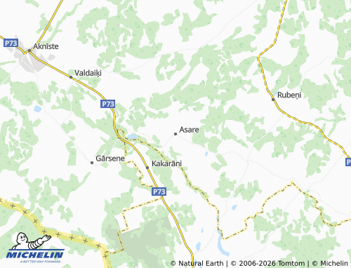 Mapa MICHELIN Asares pagasts - ViaMichelin